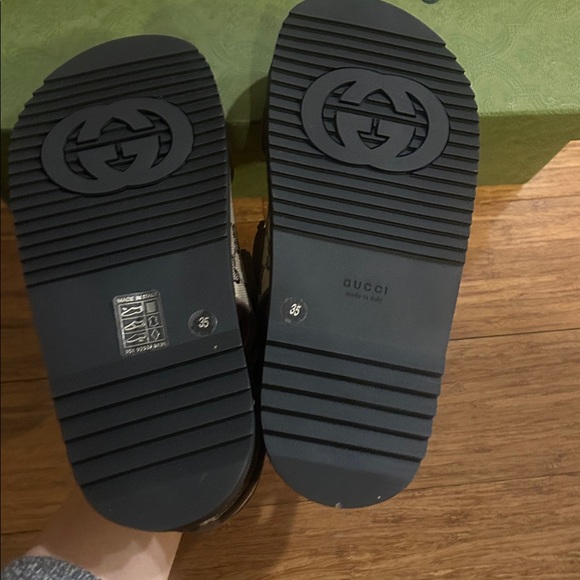Gucci Double G Sandal Beige Ebony size 35 771575 G1730 9755 - Picture 7 of 11
